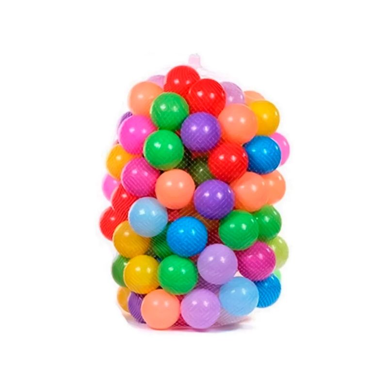 GENERICO - Malla De 100 Pelotas De Colores 5.5cm