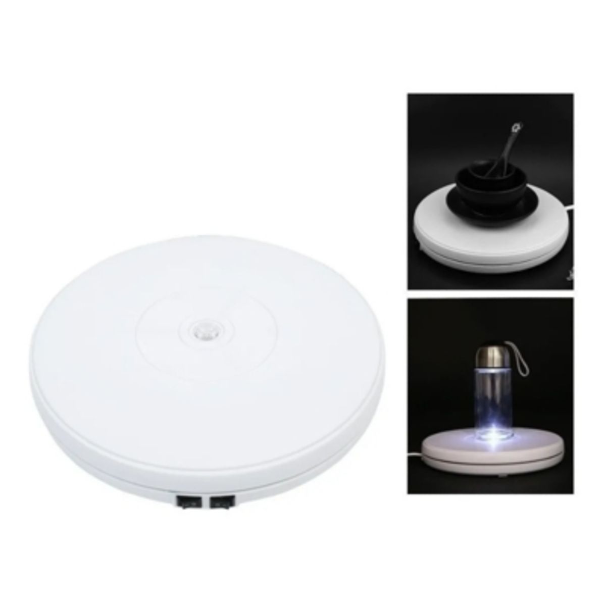 GENERICO - Base Giratoria De Fotografía O Exhibición 360° Con Led 25cm