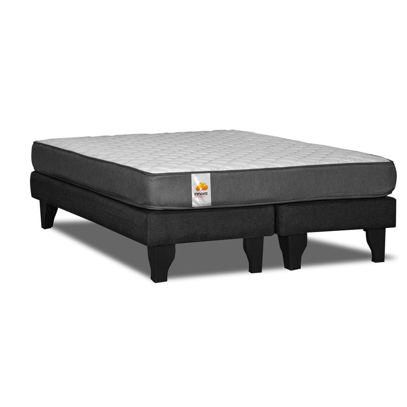 INNOVAMUEBLES - CAMA EUROPEA BD SILVER 2 PL NEGRO INNOVAMUEBLES