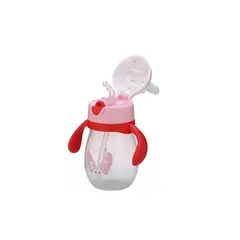GENERICO - Vaso Entrenamiento Conejo Cboton Rojo Niñas Bombilla 260ml