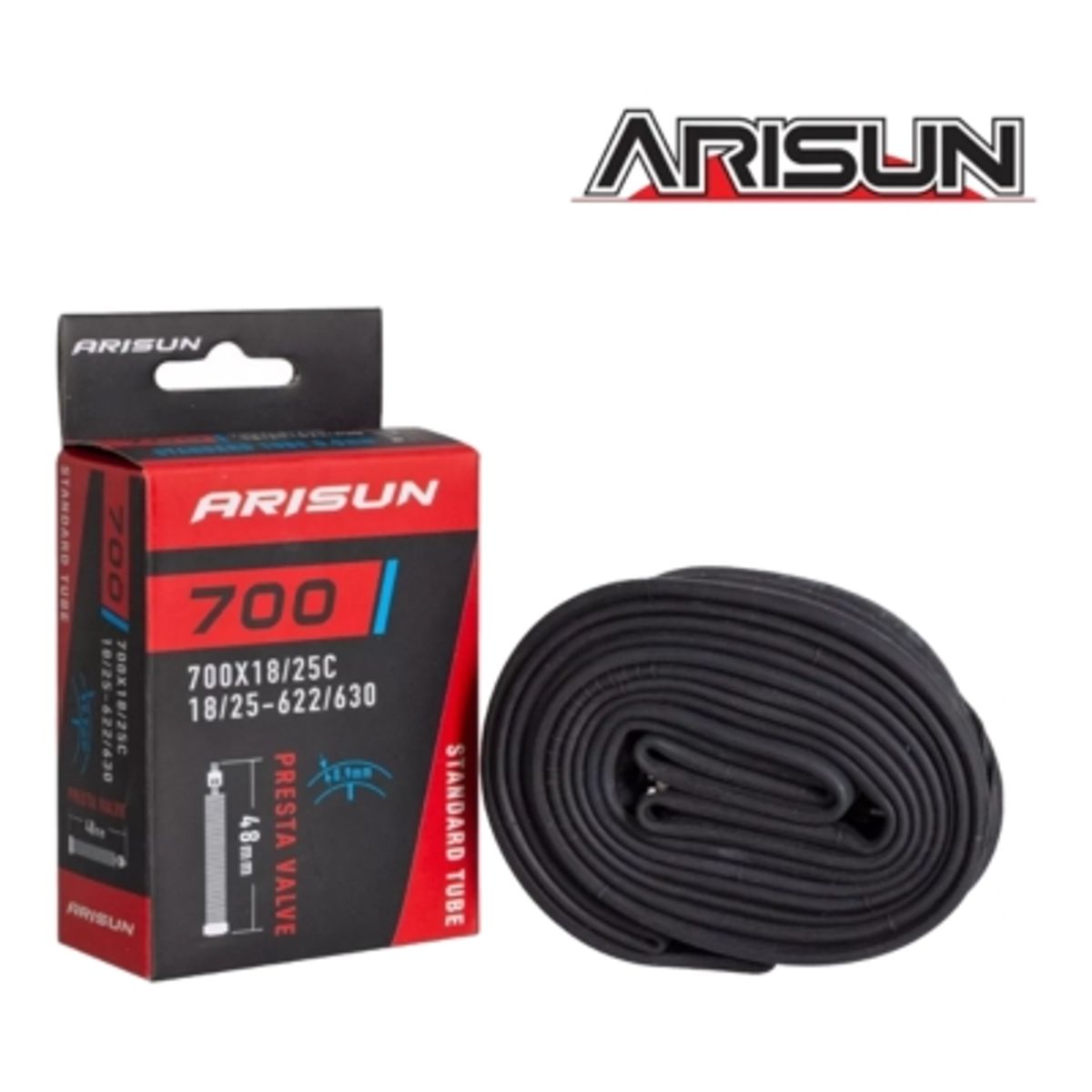 ARISUN - Cámara Alta Calidad 700 X 18/25c (622/630) V Francesa 48mm