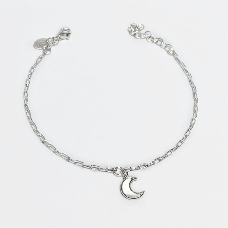ROSETT - Pulsera limada con luna nacarada Plata 925
