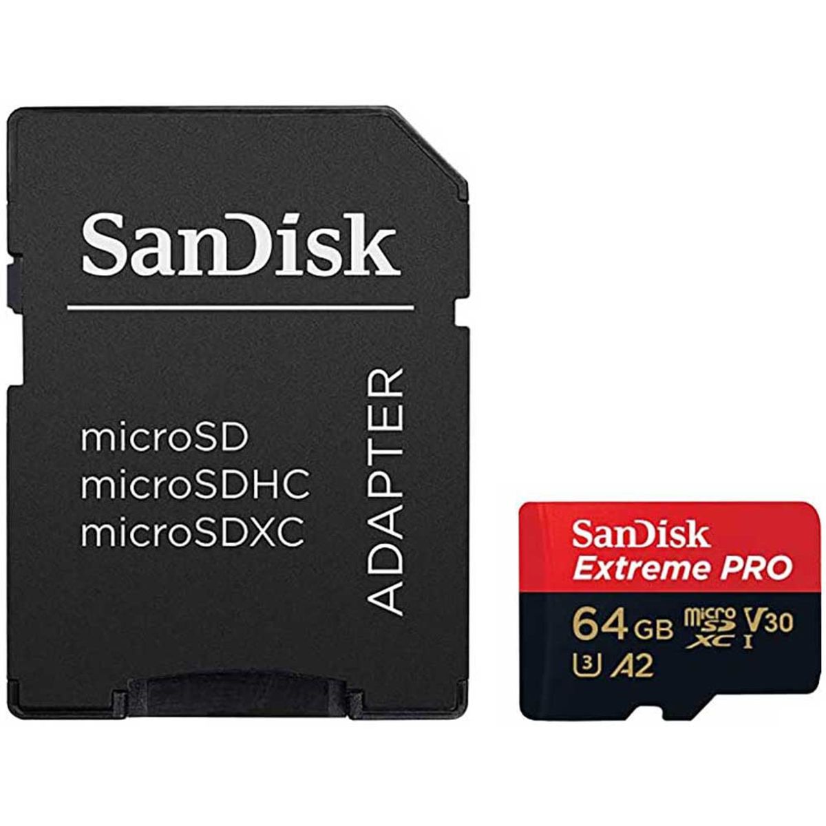 SANDISK - Micro Sd Sandisk Extreme PRO 64GB 200M Lectura y Adaptador