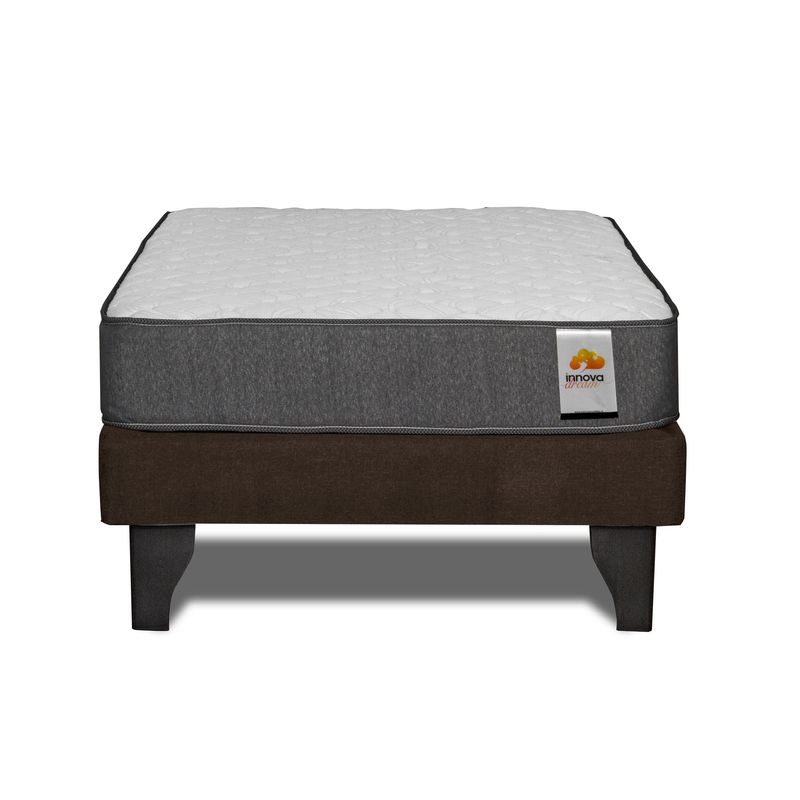 INNOVAMUEBLES - CAMA EUROPEA SILVER 1,5 PL CHOCOLATE INNOVAMUEBLES
