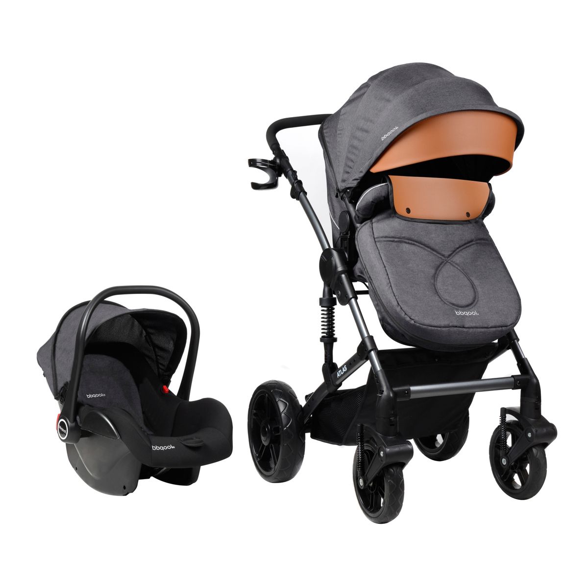 BBQOOL - Coche Travel System Atlas Grey