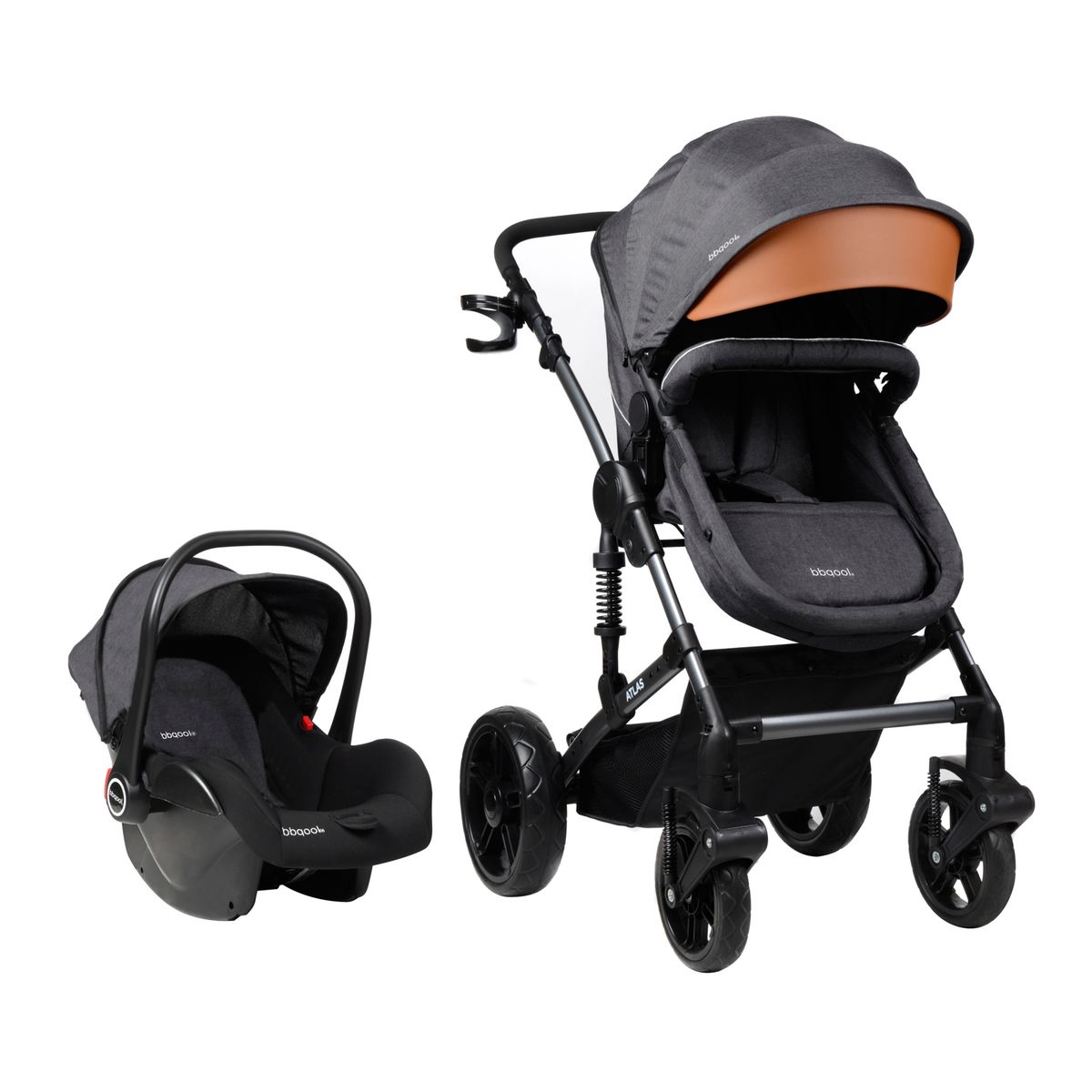 BBQOOL - Coche Travel System Atlas Grey