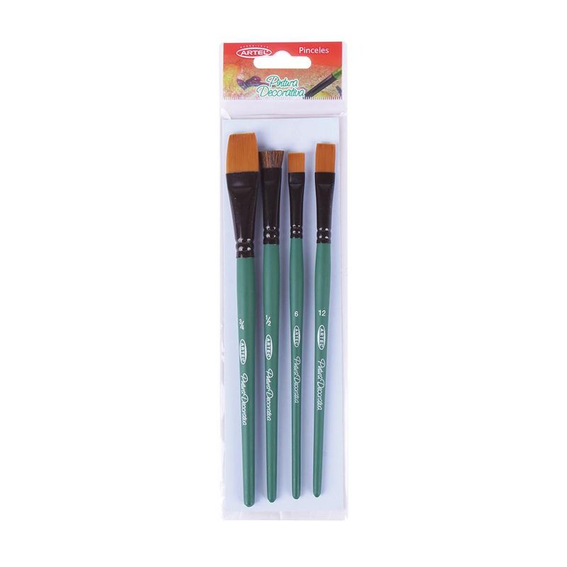 ARTEL - Set Pincel Deco:3 planos largo+1 corto