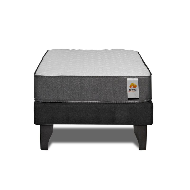 INNOVAMUEBLES - CAMA EUROPEA SILVER 1 PL NEGRO INNOVAMUEBLES