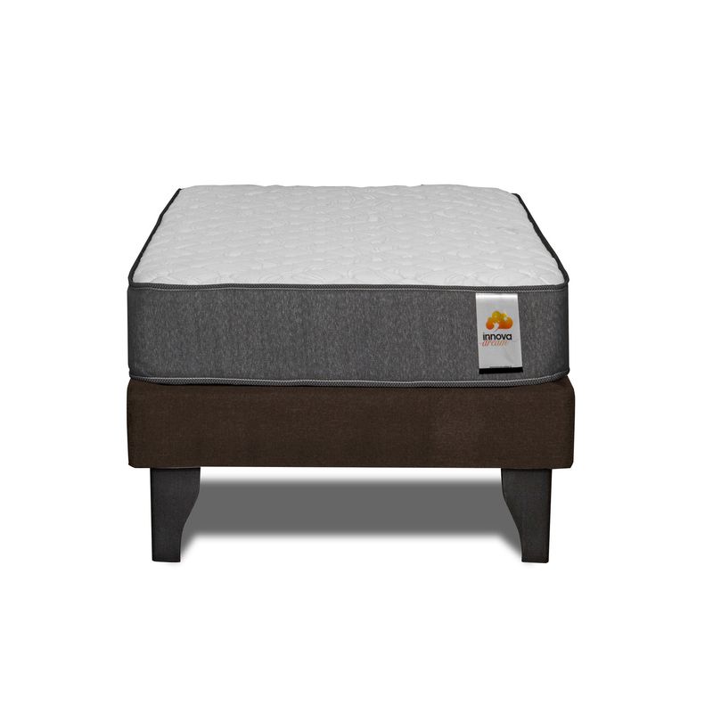 INNOVAMUEBLES - CAMA EUROPEA SILVER 1 PL CHOCOLATE INNOVAMUEBLES.
