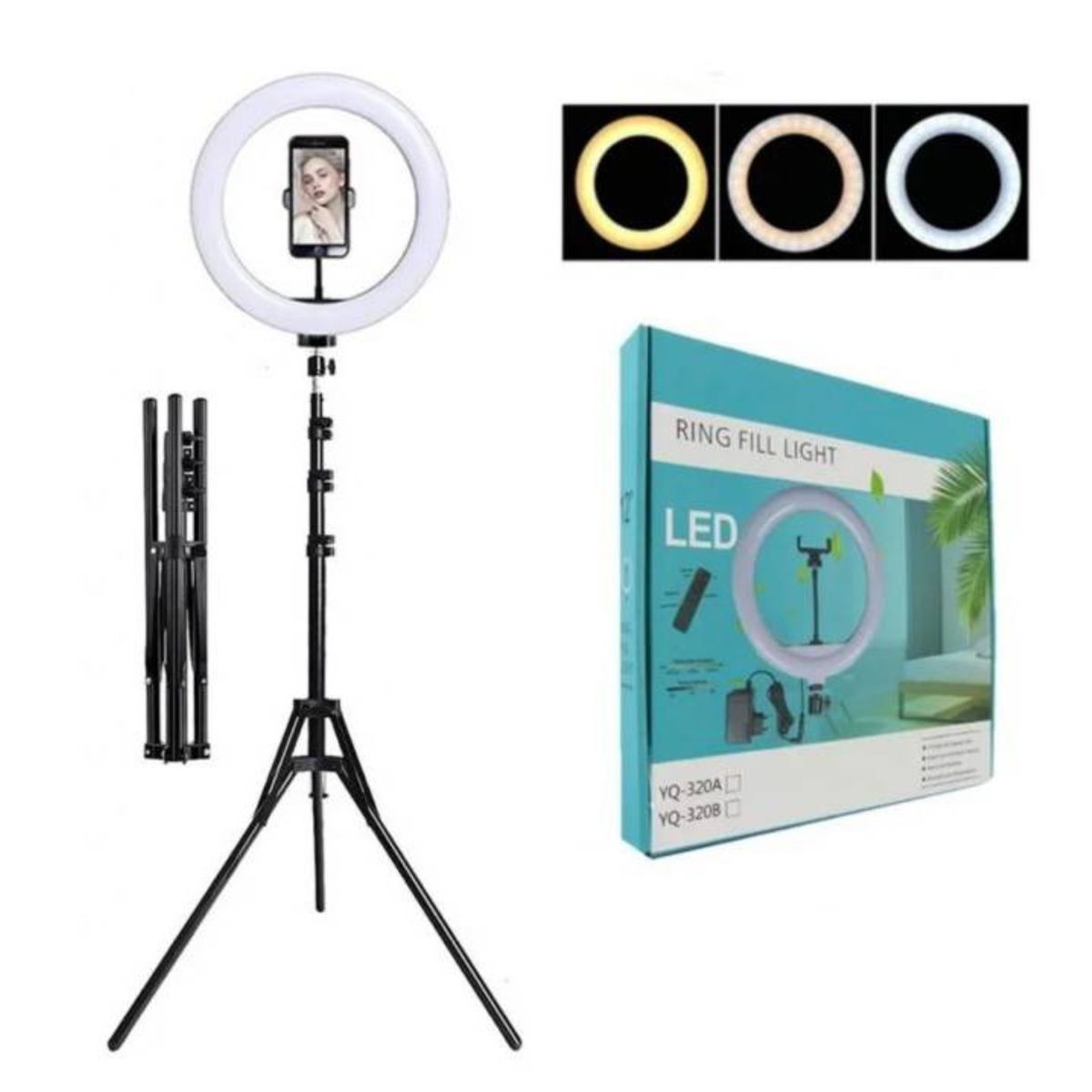RING - Aro Luz Led 30 Cm Con Trípode Ajustable Fotografía