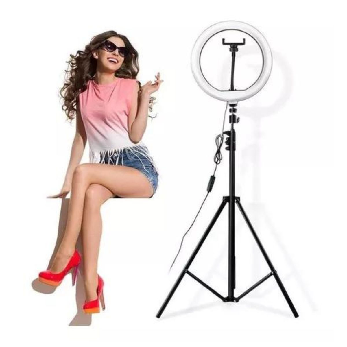 RING - Aro Luz Led 30 Cm Con Trípode Ajustable Fotografía