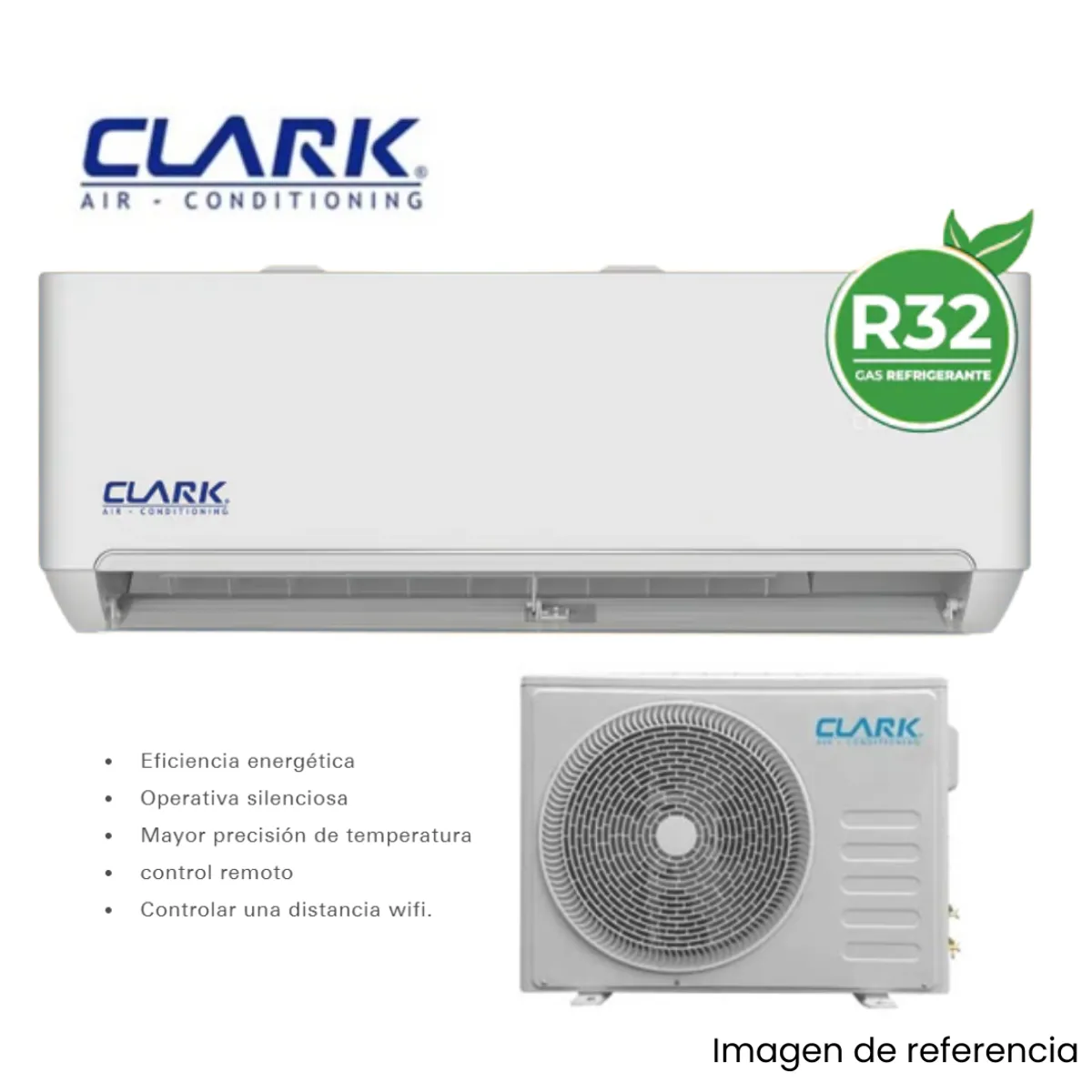 CLARK - Aire acondicionado tipo split muro de 24000 btu Clark Inverter R32