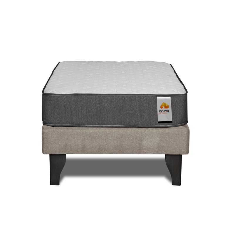 INNOVAMUEBLES - CAMA EUROPEA SILVER 1 PL BEIGE INNOVAMUEBLES.