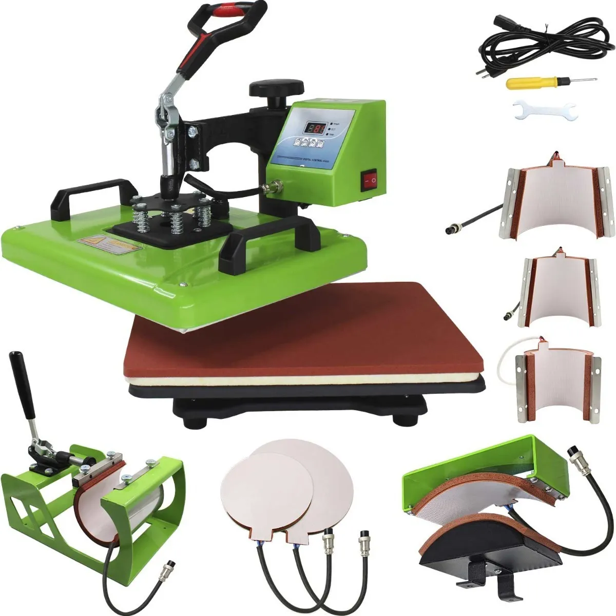 GUTSTARK - Maquina de Sublimacion Estampadora Multifuncional 8 en 1