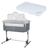 Cuna Colecho Mecedora Mosquitero Next2Us Grey + Colchón