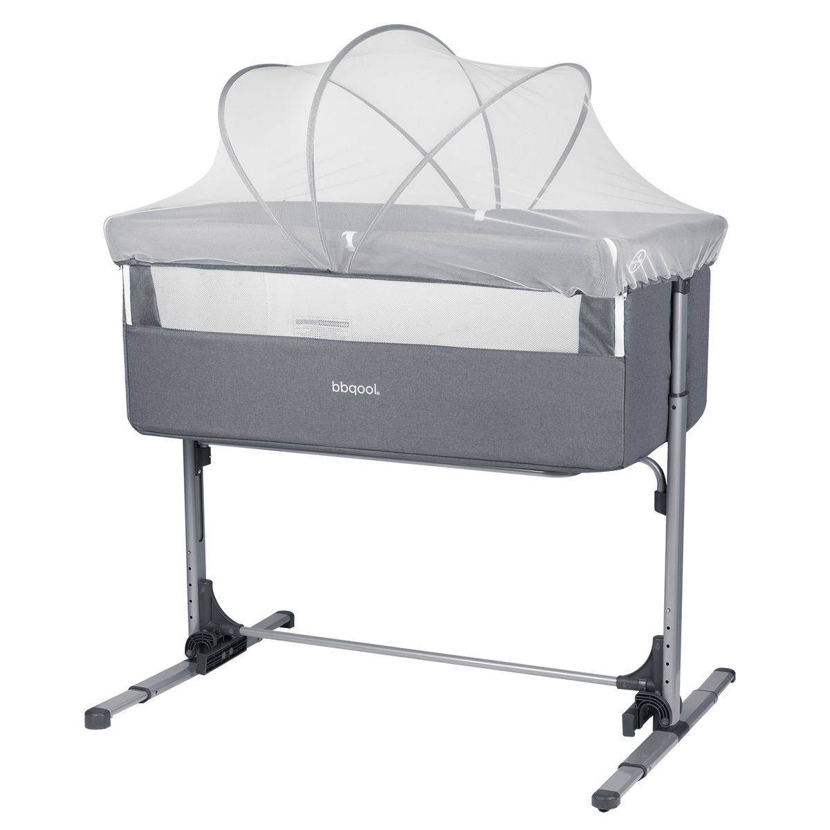 BBQOOL - Cuna Colecho Next2Us Grey + Colchón