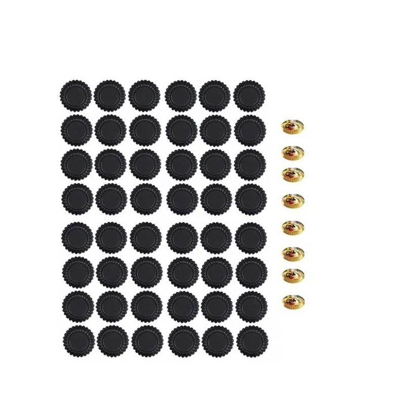GENERICO - Pack 48 Moldes De Tartaleta Molde Tarta Individual Fija 10,5