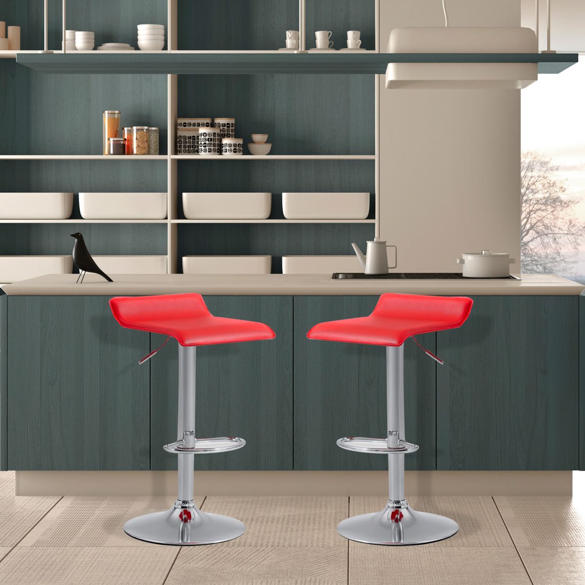 NOVAHUS - PACK 2 PISOS DE BAR MANAOS ROJO