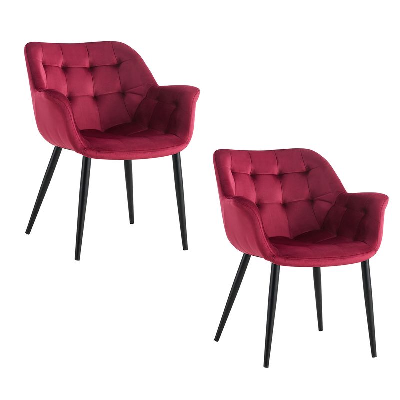 NOVAHUS - Pack 2 Sillas de Comedor Cali Burdeo
