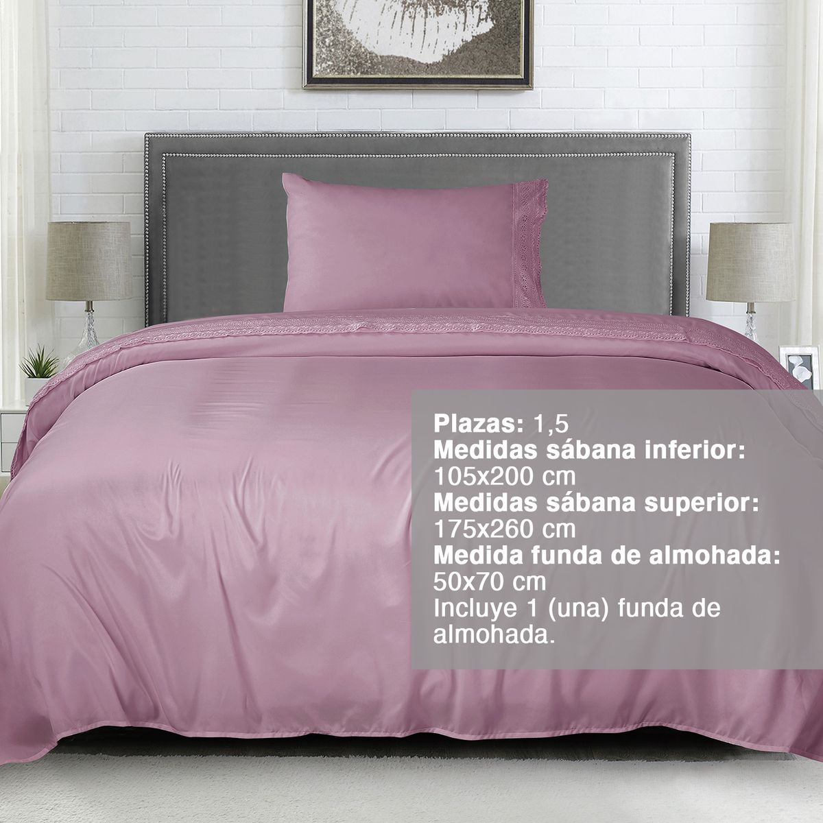 INSPIRACCI - Sabana broderie 1,5 p