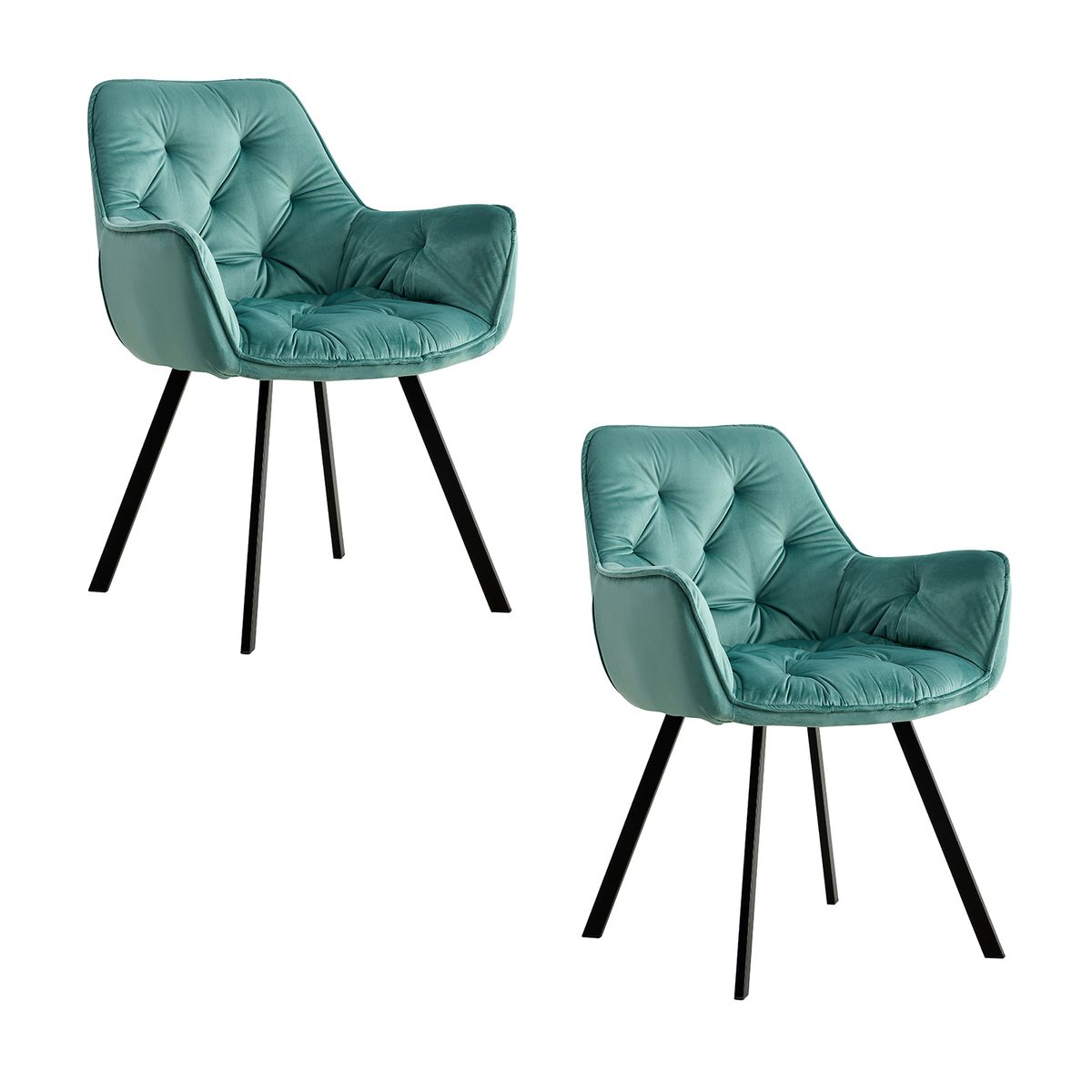 NOVAHUS - Pack 2 Sillas de Comedor Barranquilla Menta