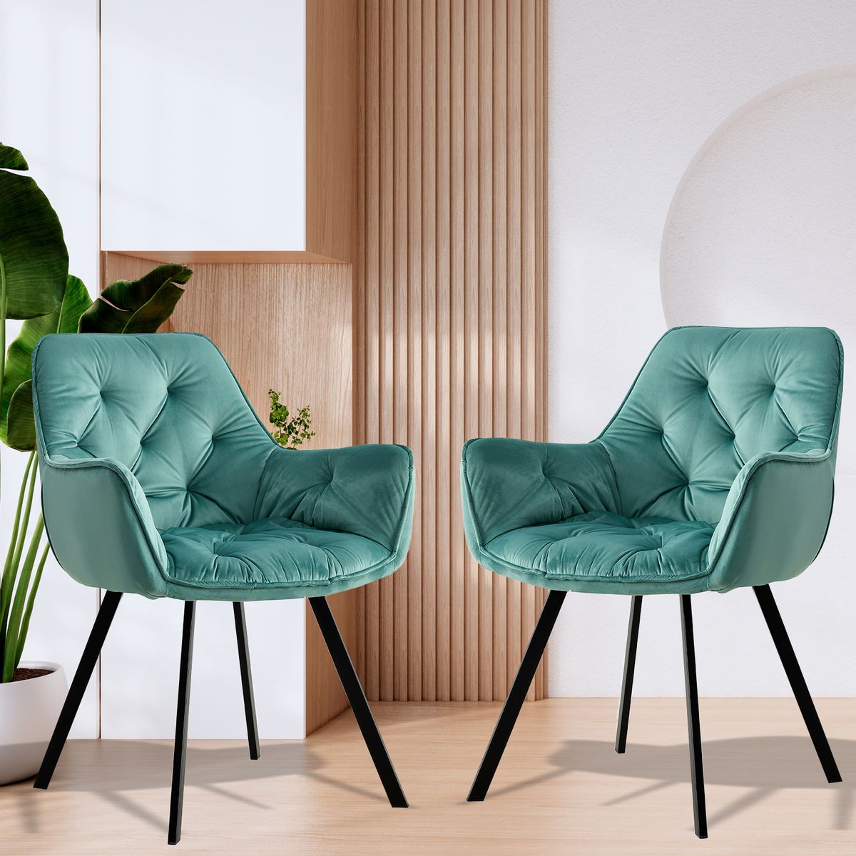 NOVAHUS - Pack 2 Sillas de Comedor Barranquilla Menta