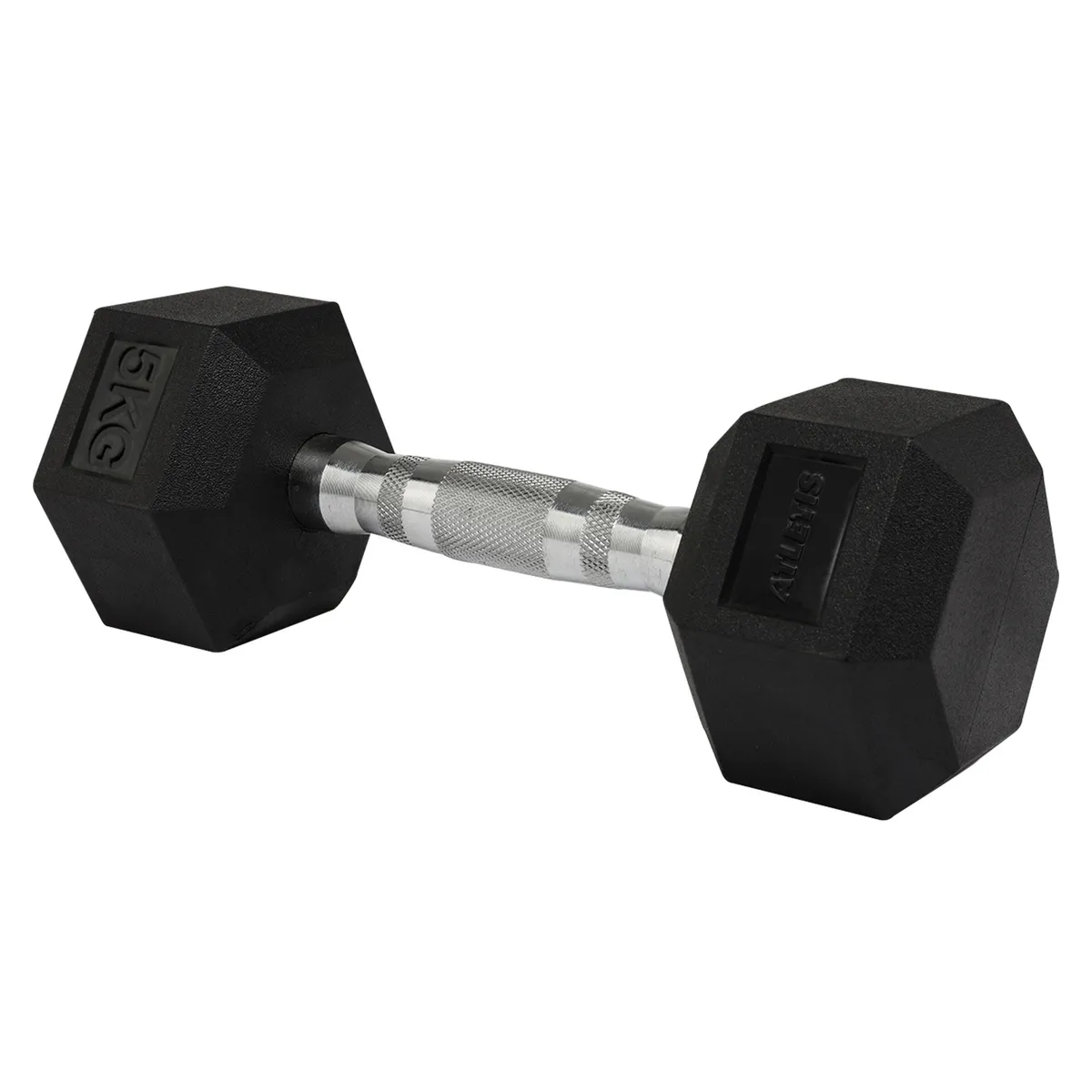 ATLETIS - Mancuerna Hexagonal 5 Kg Negro