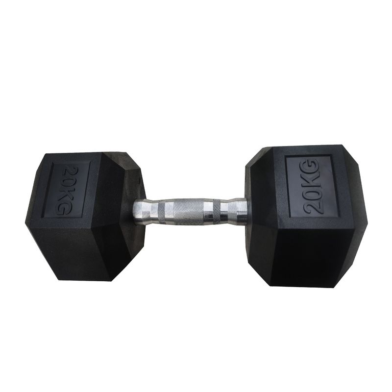ATLETIS - Mancuerna Hexagonal 20 Kg Negro