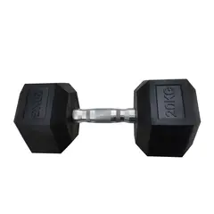 ATLETIS - Mancuerna Hexagonal 20 Kg Negro