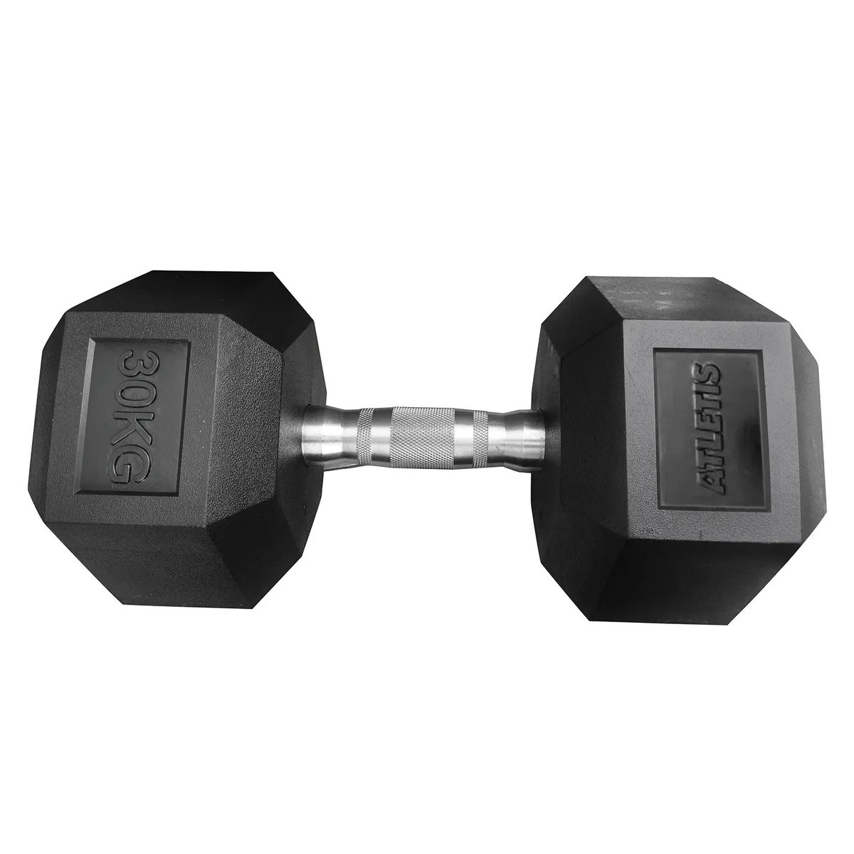 ATLETIS - Mancuerna Hexagonal 30 Kg Negro