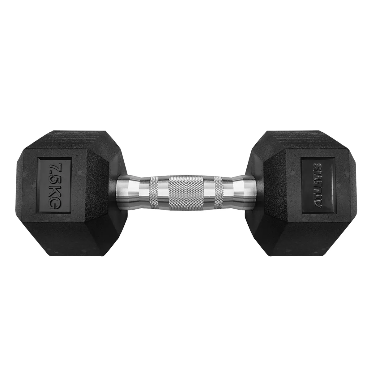 ATLETIS - Mancuerna Hexagonal 7.5 Kg Negro