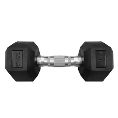 ATLETIS - Mancuerna Hexagonal 7.5 Kg Negro