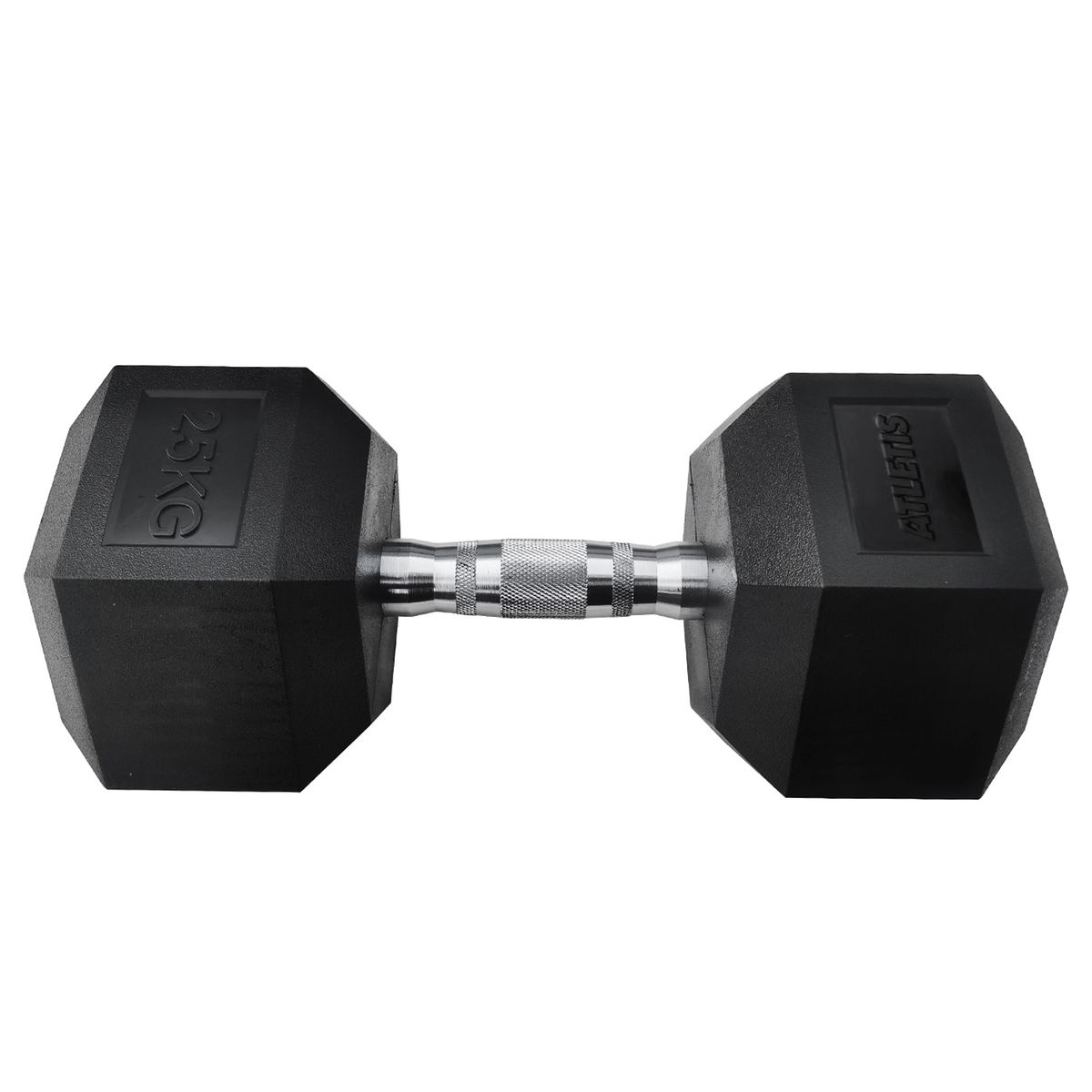 ATLETIS - Mancuerna Hexagonal 25 Kg Negro