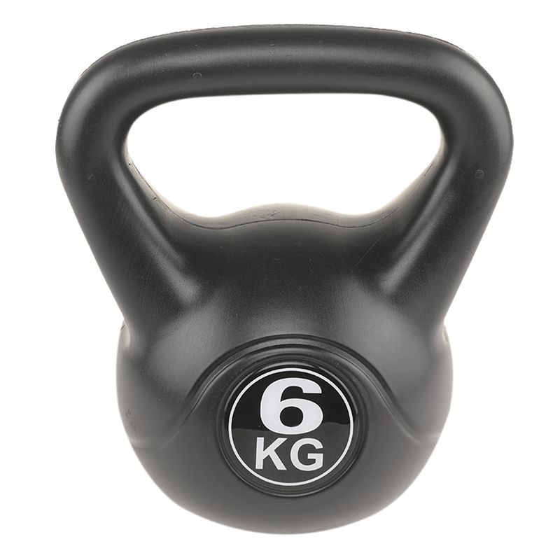 ATLETIS - Kettlebell Mancuerna Pesa Rusa Cemento 6 Kg Negro