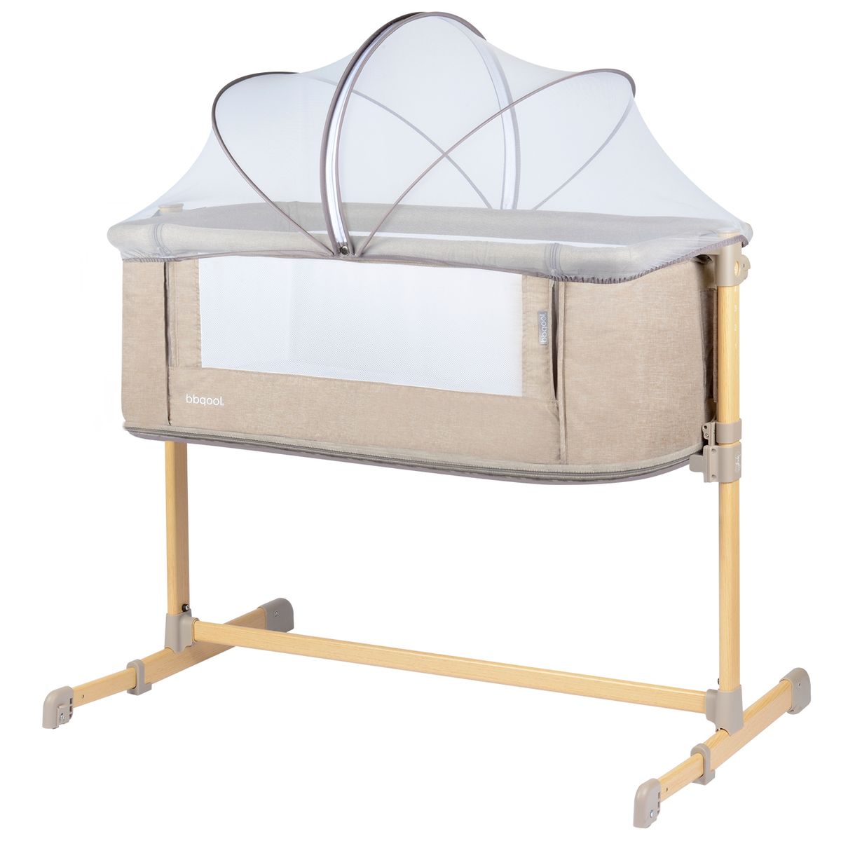 BBQOOL - Cuna Colecho Aura Beige + Colchón