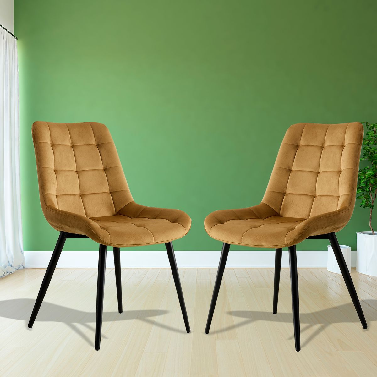 NOVAHUS - Pack 4 Sillas de Comedor Cucuta Café