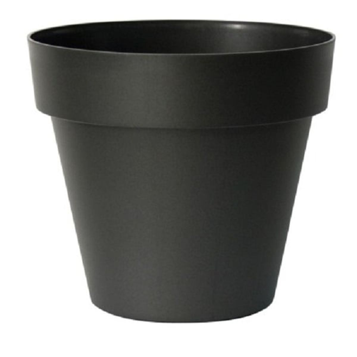 EURO3PLAST - Macetero plástico con plato 80 x 71 color gris antracita
