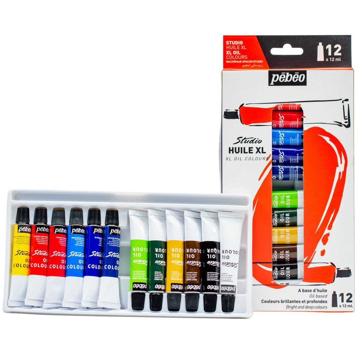 PEBEO - Set 12 Pinturas de Óleo 12ml Pebeo