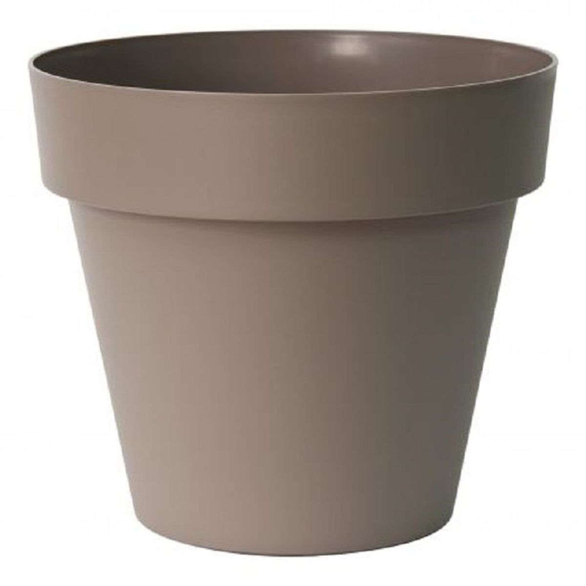 EURO3PLAST - Macetero plástico con plato 80 x 71 cm color taupe