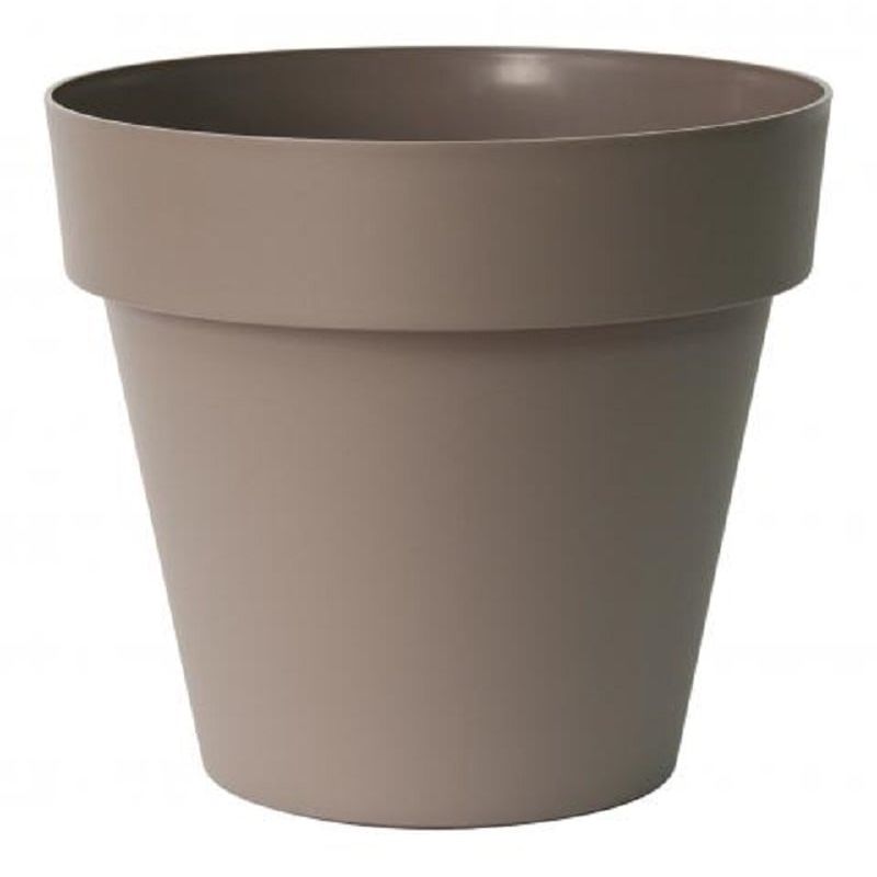 EURO3PLAST - Macetero plástico con plato 80 x 71 cm color taupé