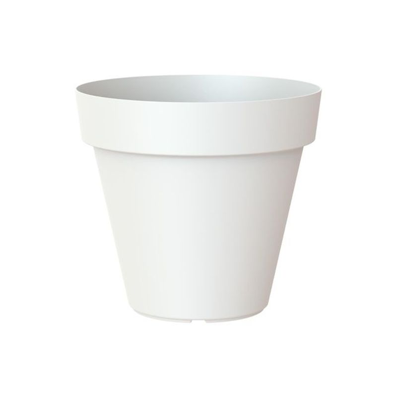 EURO3PLAST - Macetero de plástico con plato 80x71 cm blanco