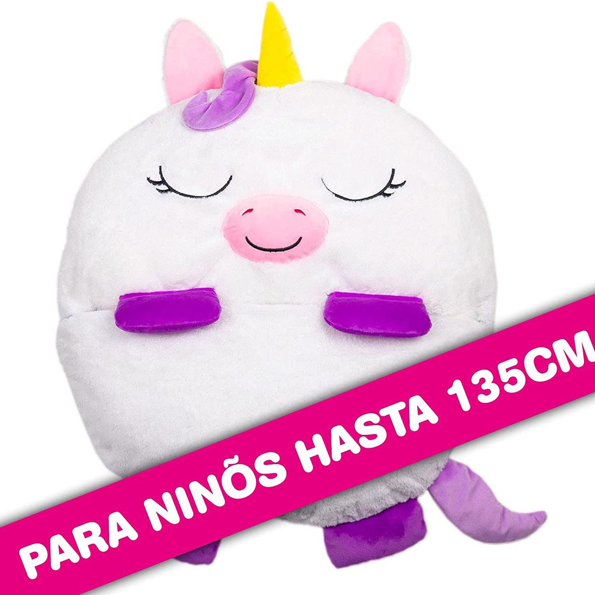 GENERICO - Saco de dormir con almohada acogedor cómodo talla S,  BLANCO