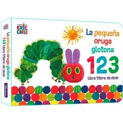 BEASCOA - La Pequeña Oruga Glotona 123. Libro Titere De Dedo