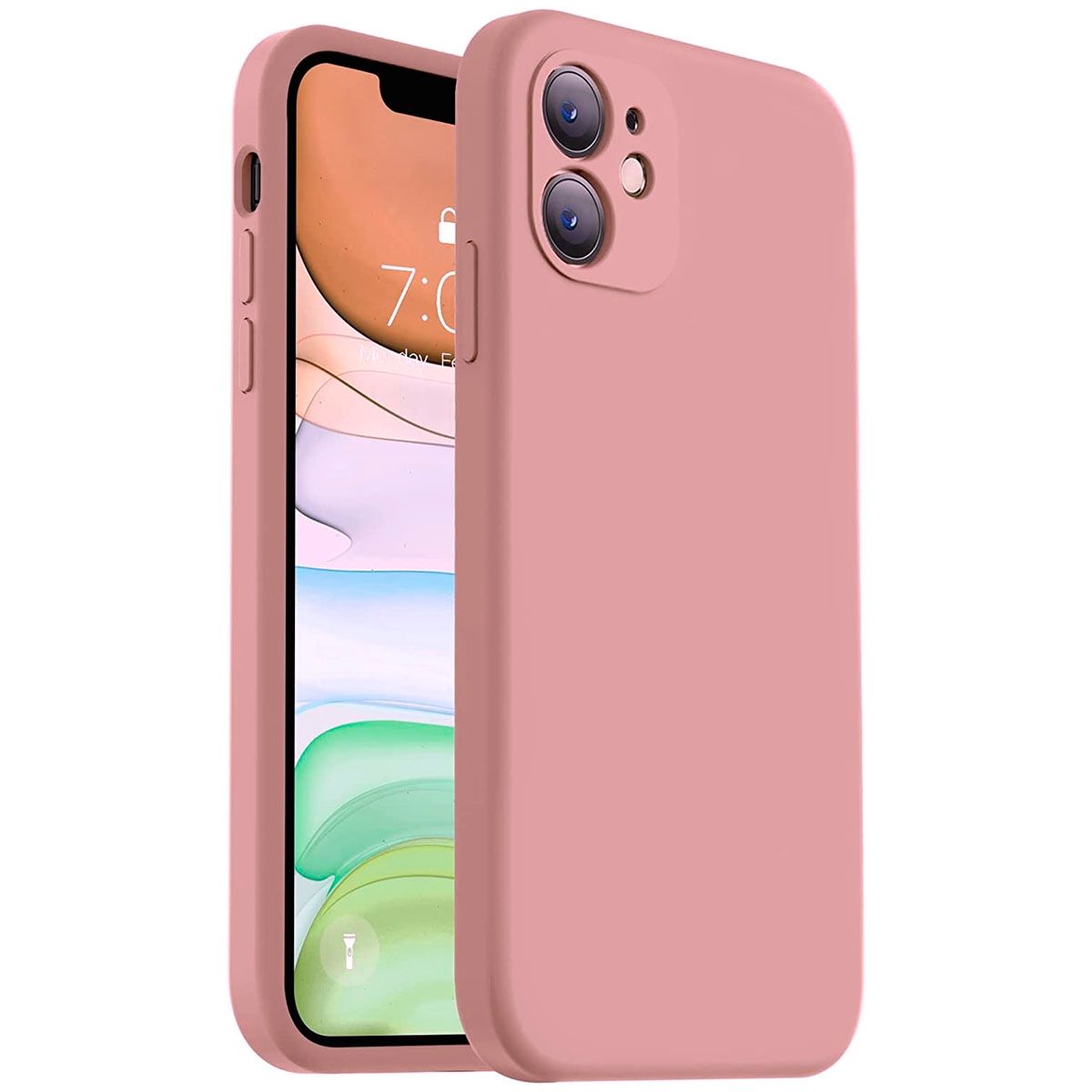 JOIGO - Carcasa Para iPhone 11 Goma Color Rosado