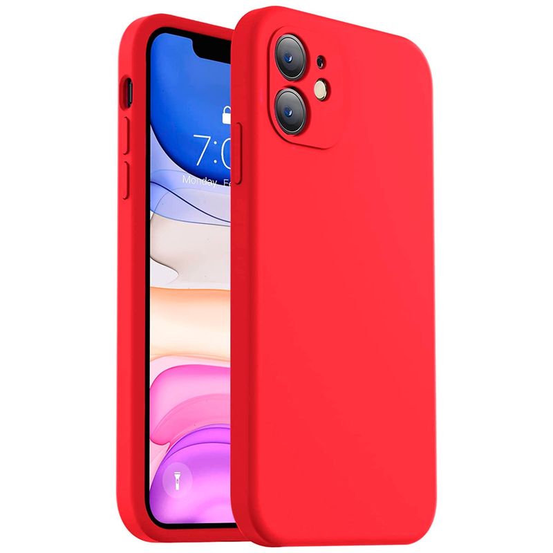 JOIGO - Carcasa Para iPhone 11 Goma Color Rojo