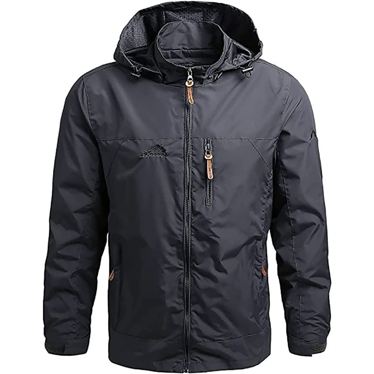 KEEJOIN - Chaqueta parka nieve parka impermeable cortaviento hombre-GRIS