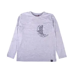 PILLIN - Polera Manga Larga Niño Gris claro - Gris Claro