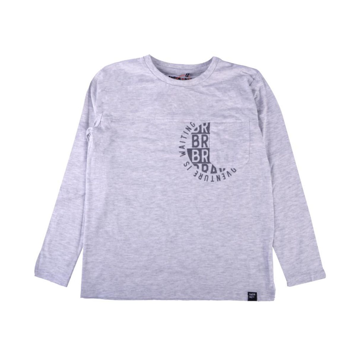 PILLIN - Polera Manga Larga Niño Gris claro Pillin - Gris Claro