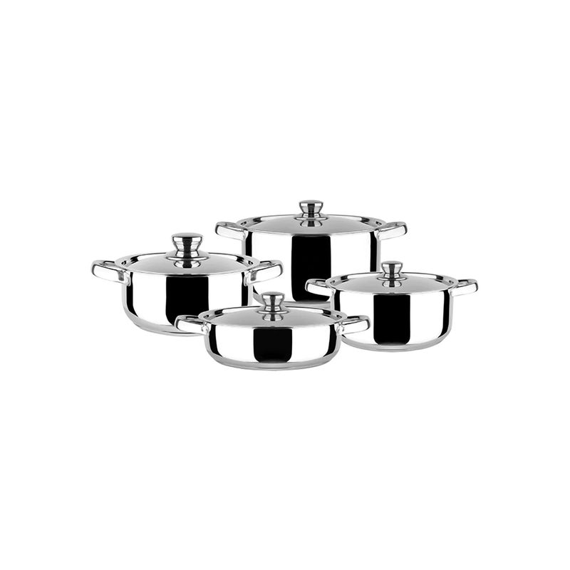 DORAL - Set De Bateria 8 Piezas Malaga Acero Inoxidable Malaga DORAL