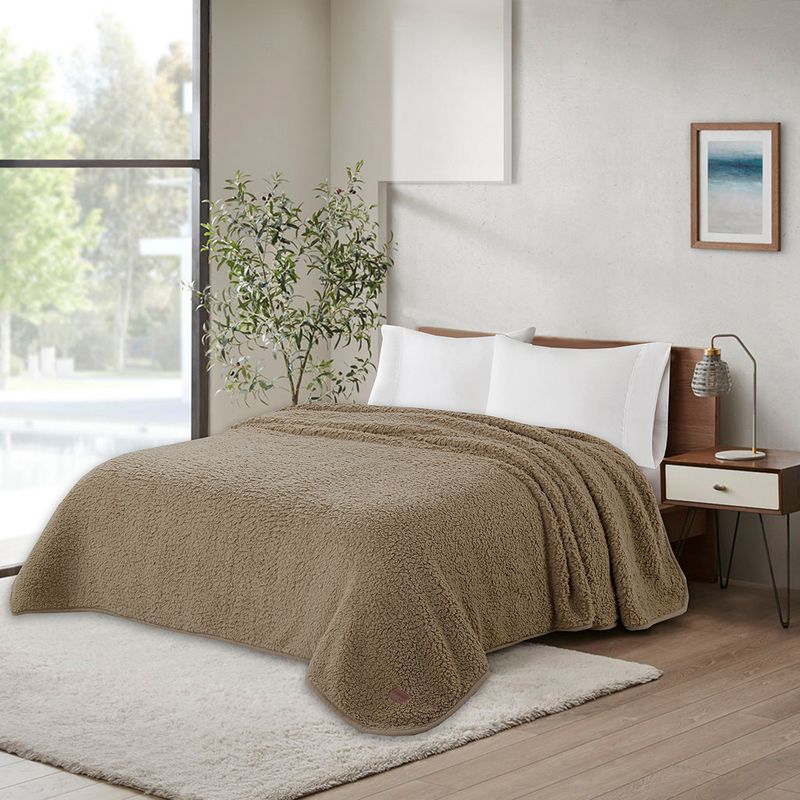 GENERICO - Frazada Andes Sherpa Beige 2 Plazas